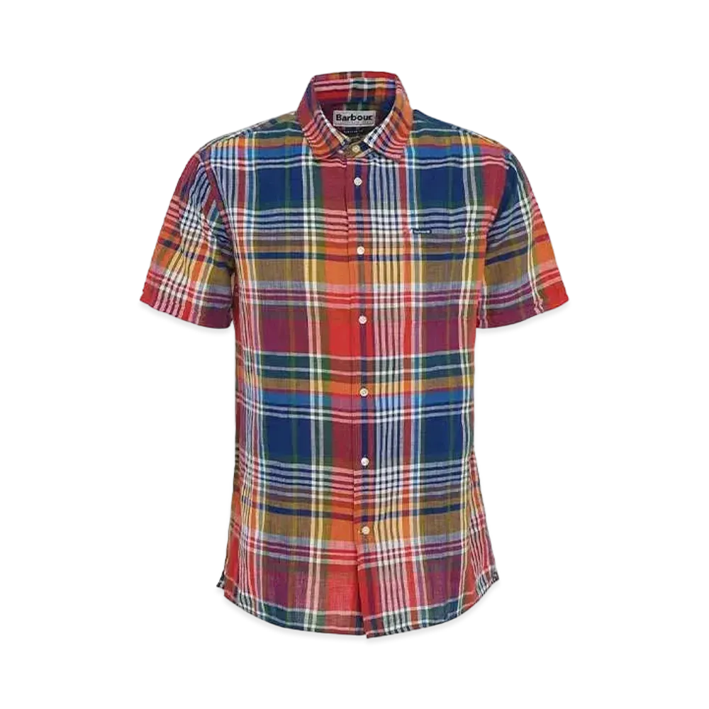 Barbour Weymouth Madras Check Short Sleeve Shirt (Regular Fit) "Navy"