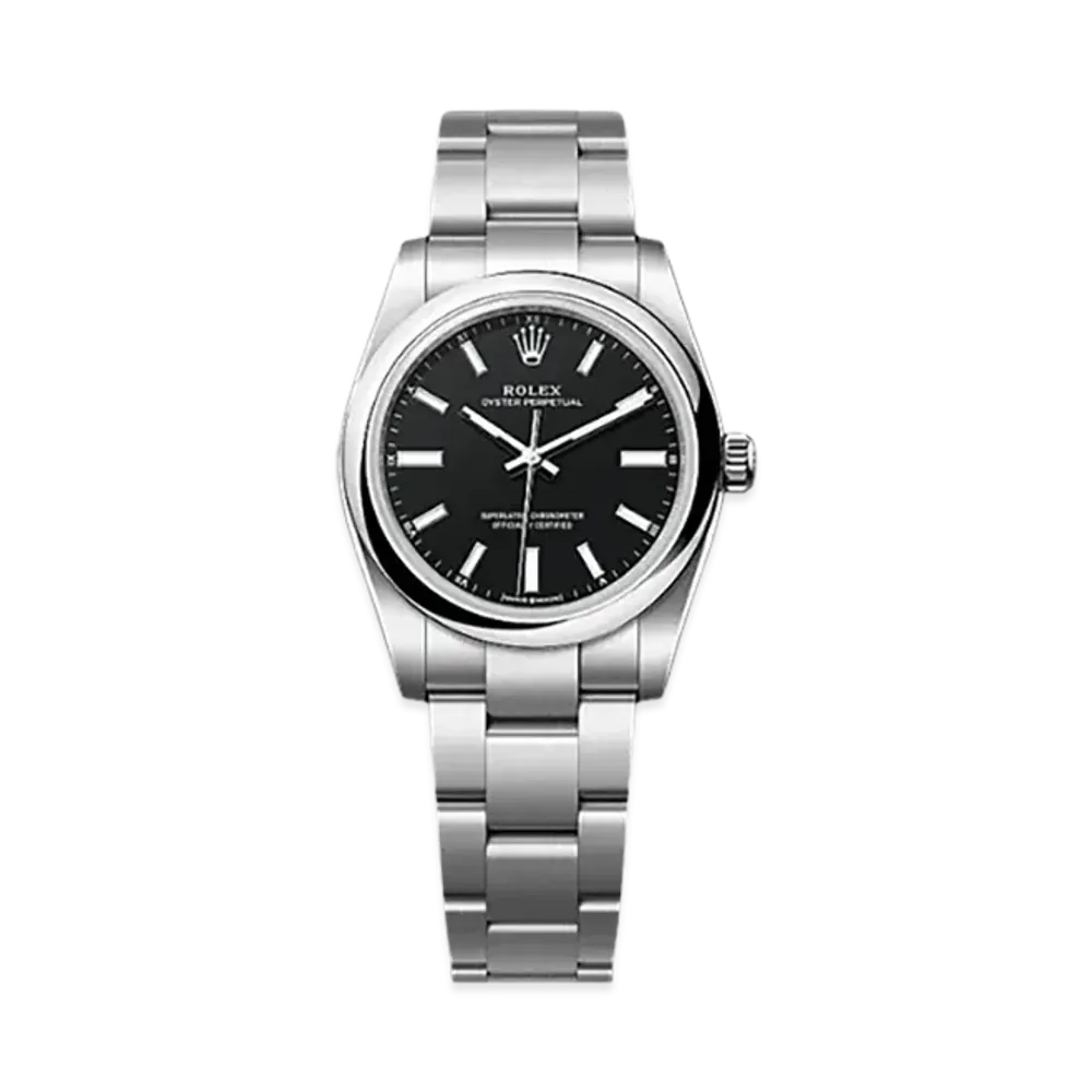 ROLEX Oyster Perpetual 34mm Oystersteel 124200 "Black"
