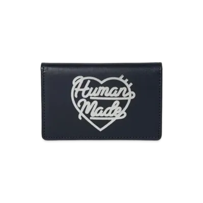 HUMAN MADE Leather Card Case "Navy" HM26GD088