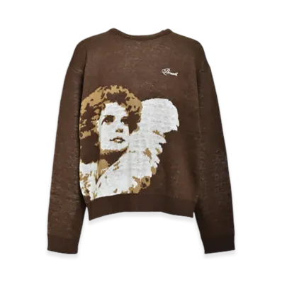 BREATH Angel Script Logo Mohair Knit "Brown"