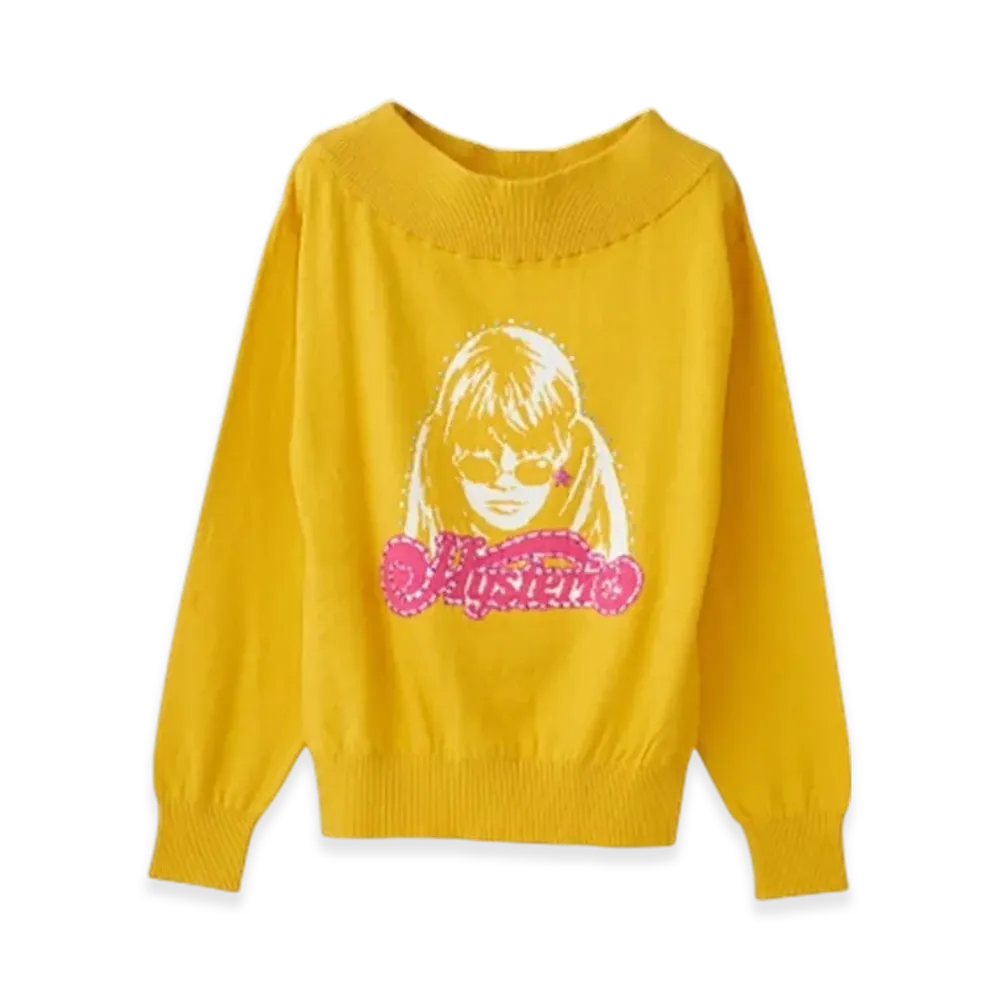 HYSTERIC GLAMOUR Hysteric Service Jacquard Pullover "Yellow"