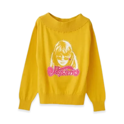 HYSTERIC GLAMOUR Hysteric Service Jacquard Pullover "Yellow"
