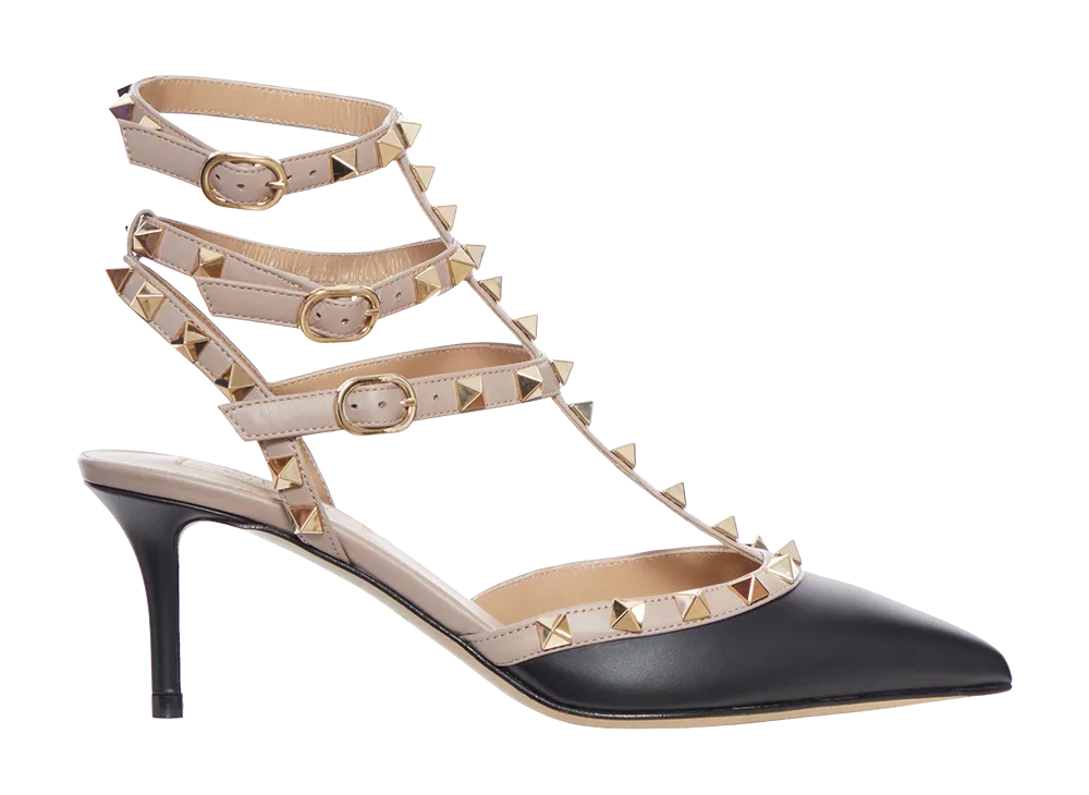 Valentino Garavani Women's Rockstud Leather Pumps "Black"