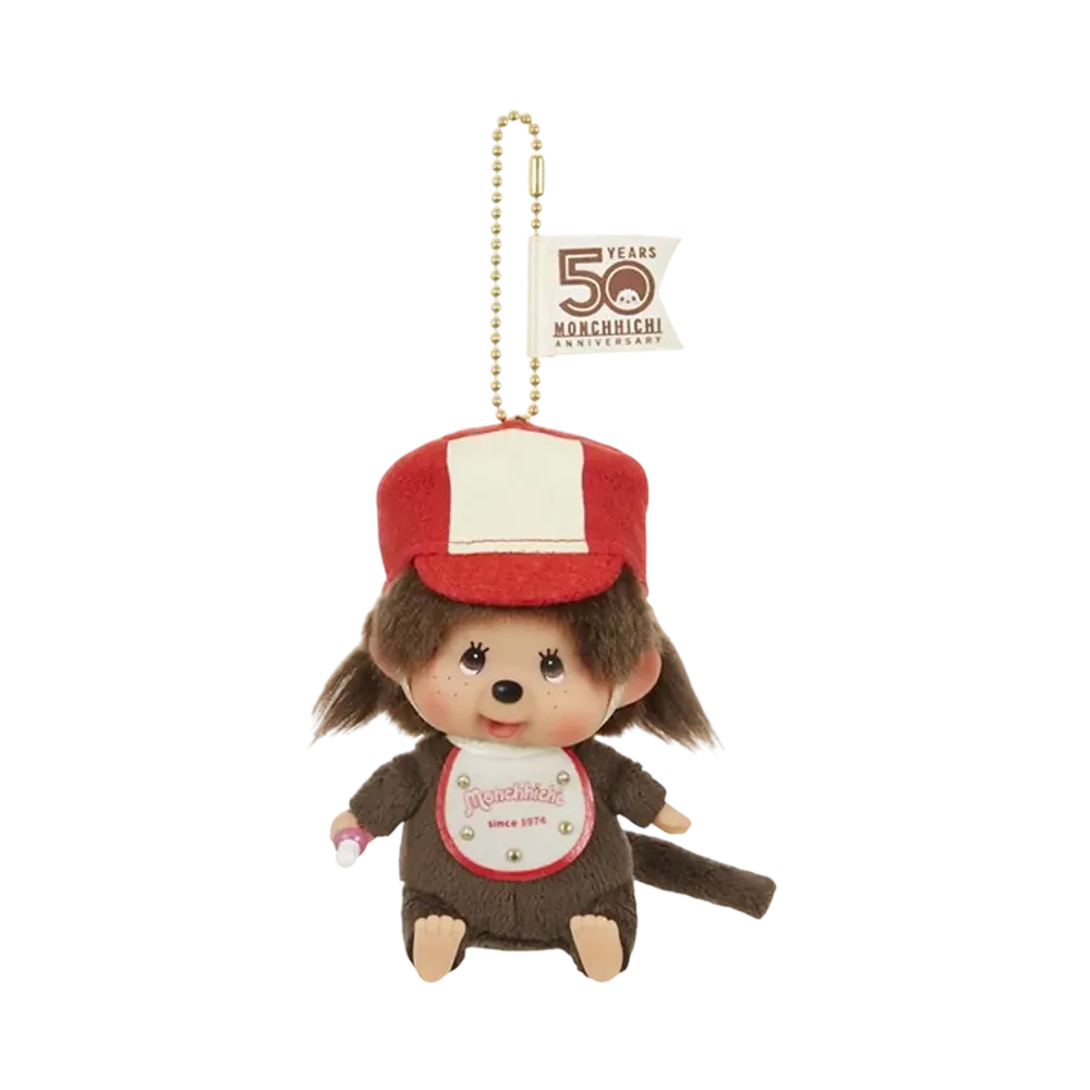 Sekiguchi Let's! Parade Monchhichi Kao-deka SS Keychain Girl