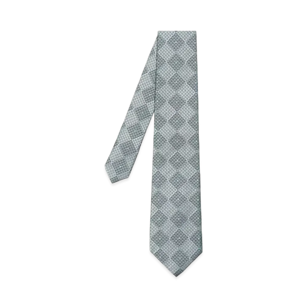 Paul Smith Geometric Check Tie "SilverGray"