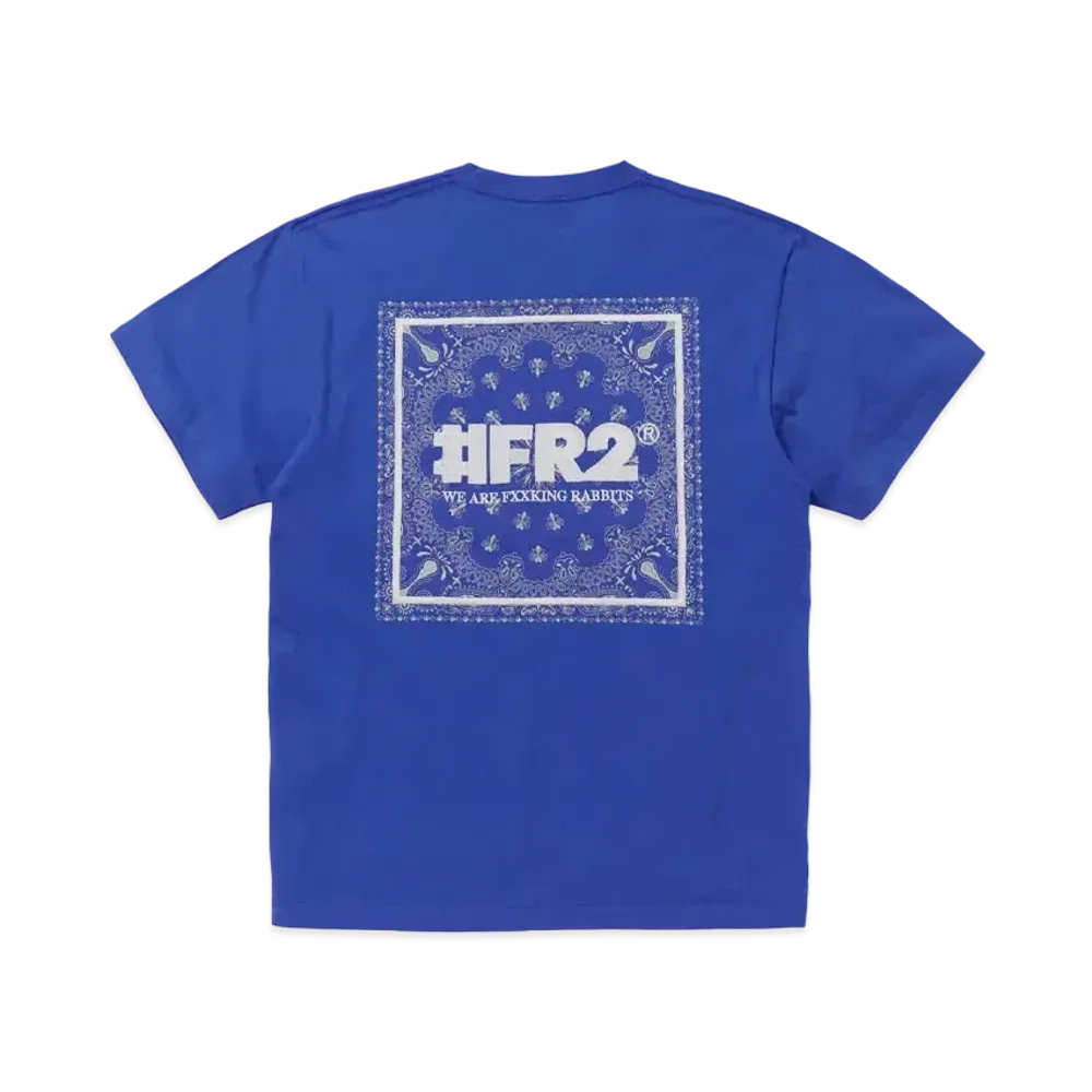 FR2 Embroidery Original Paisley Pattern T-shirt "Blue"