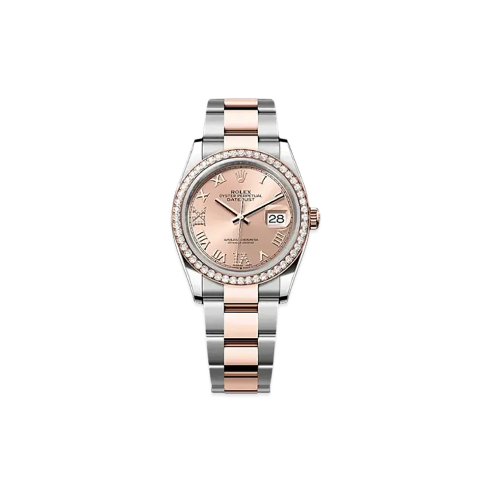 ROLEX Datejust 36mm Oystersteel & Everose Gold Diamond 126281RBR "Rose-colour"