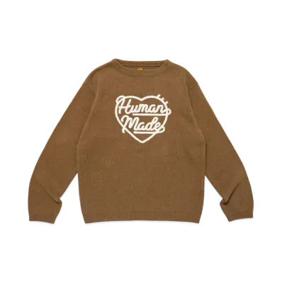HUMAN MADE Heart Knit Sweater "Brown"