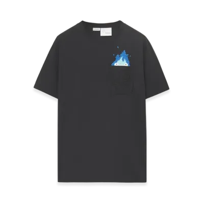 LOEWE x Howl's Moving Castle Calcifer Pocket T-Shirt in Cotton "Black"