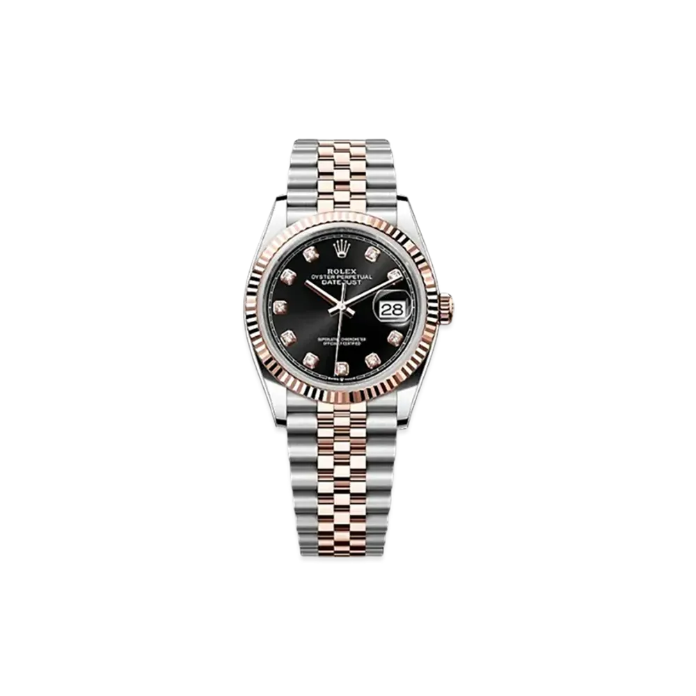 ROLEX Datejust 36 Oystersteel & Everose Gold "Black"