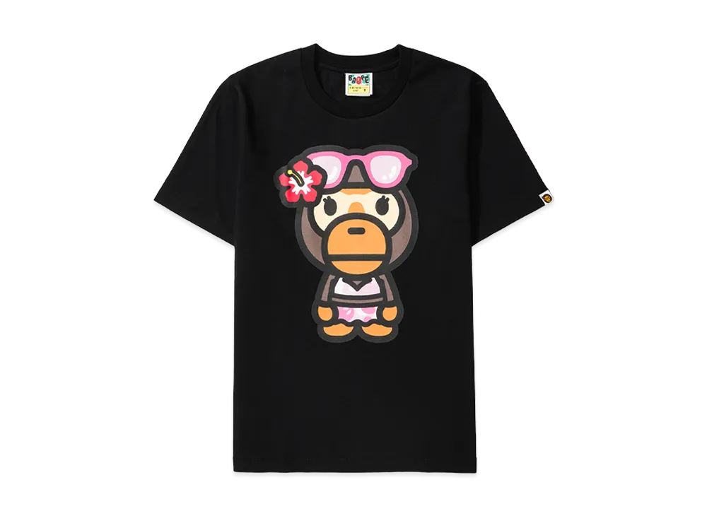 A BATHING APE Women's Big Baby Lisa Summer Tee "Black"