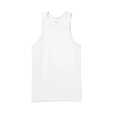 BEAMS Ribbed Tank Top "White"