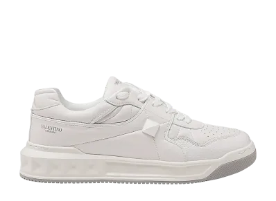 Valentino Garavani White Nappa Leather One Stud Sneakers "White"