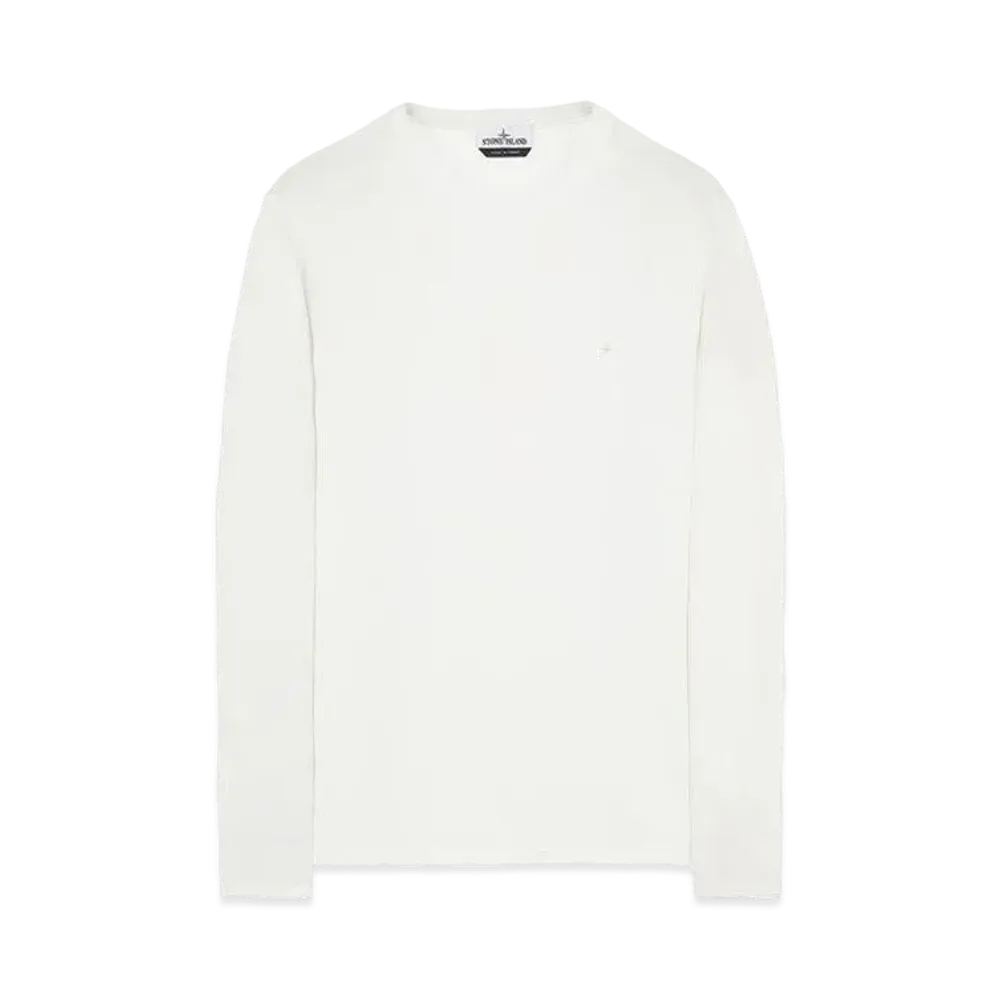 Stone Island 20436 ORGANIC COTTON/ SEAQUAL POLYESTER YARN_SLIM FIT "White"