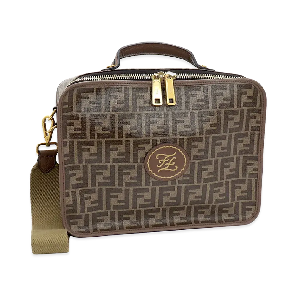 FENDI Handbag (with shoulder strap) Soft Travel Case Small "Brown"