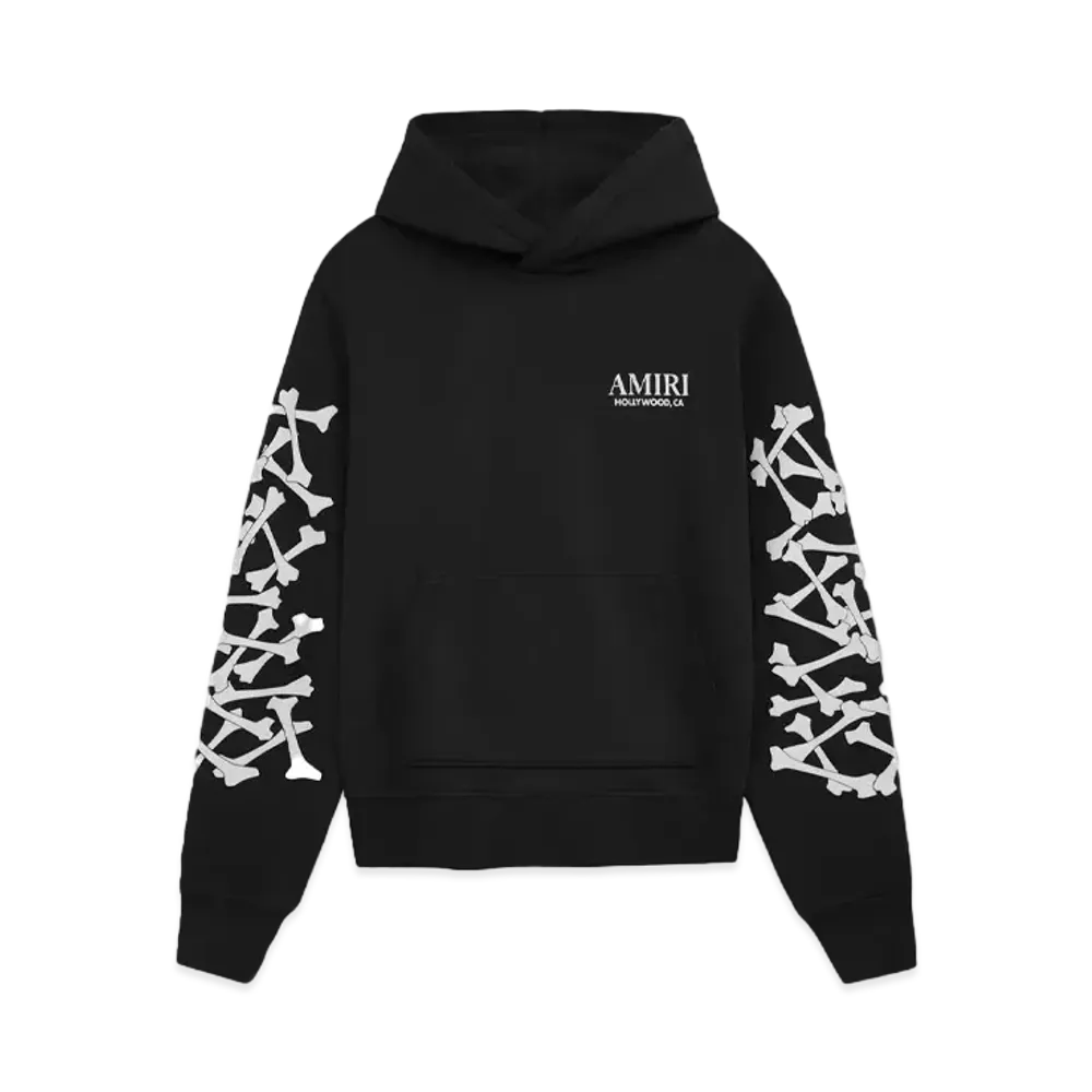 AMIRI Bones Stacked Hoodie "Black"