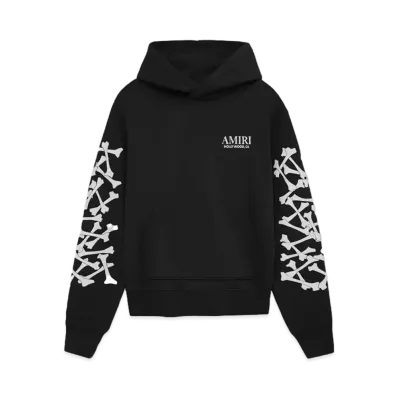 AMIRI Bones Stacked Hoodie "Black"