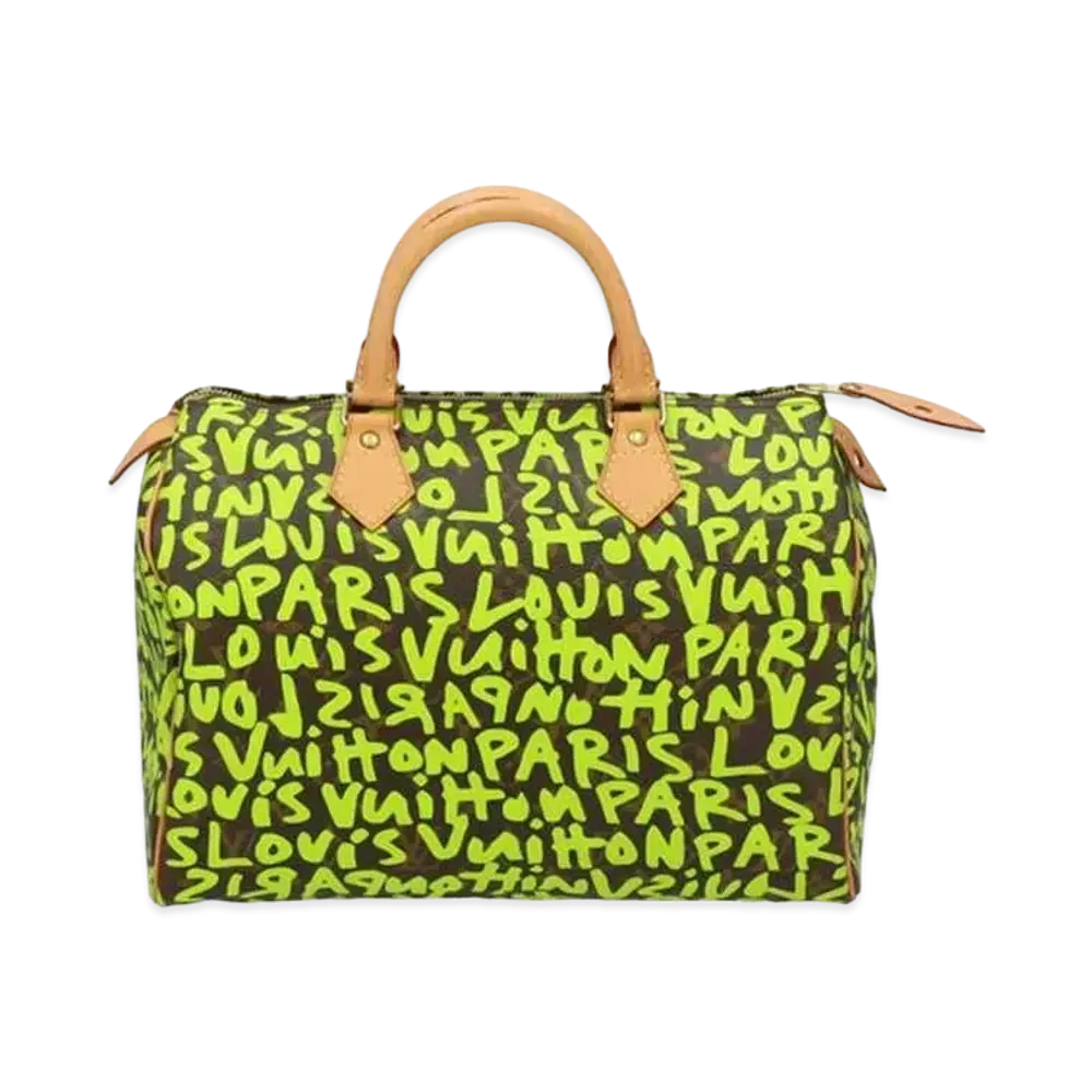 Louis Vuitton Speedy 30 Monogram Graffiti Stephen Sprouse Collection "Vert"