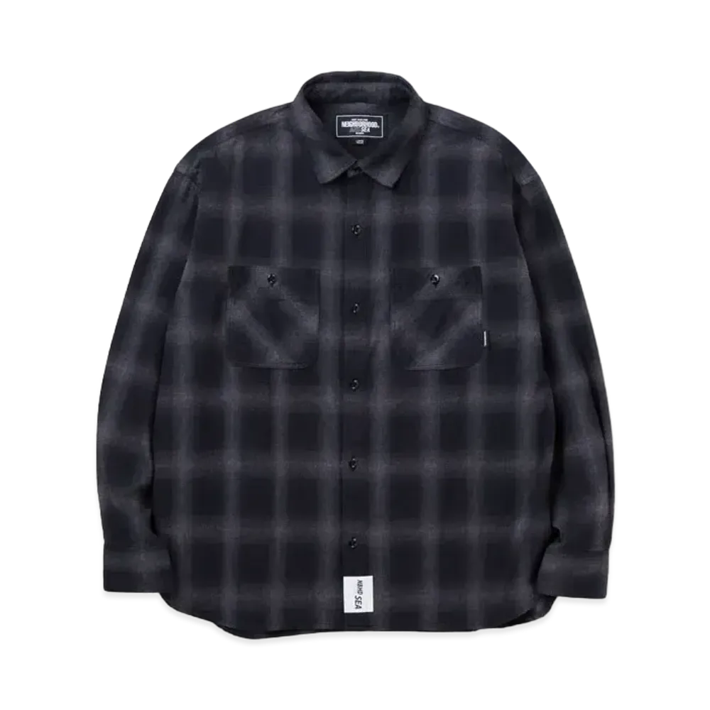 WIND AND SEA x NEIGHBORHOOD Ombre Check Shirt LS "Gray"