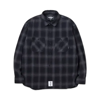 WIND AND SEA x NEIGHBORHOOD Ombre Check Shirt LS "Gray"