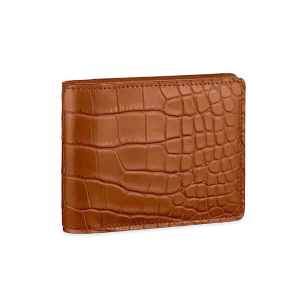 Louis Vuitton Portefeuille Multiple Wallet Crocodilien Mat "Brown"