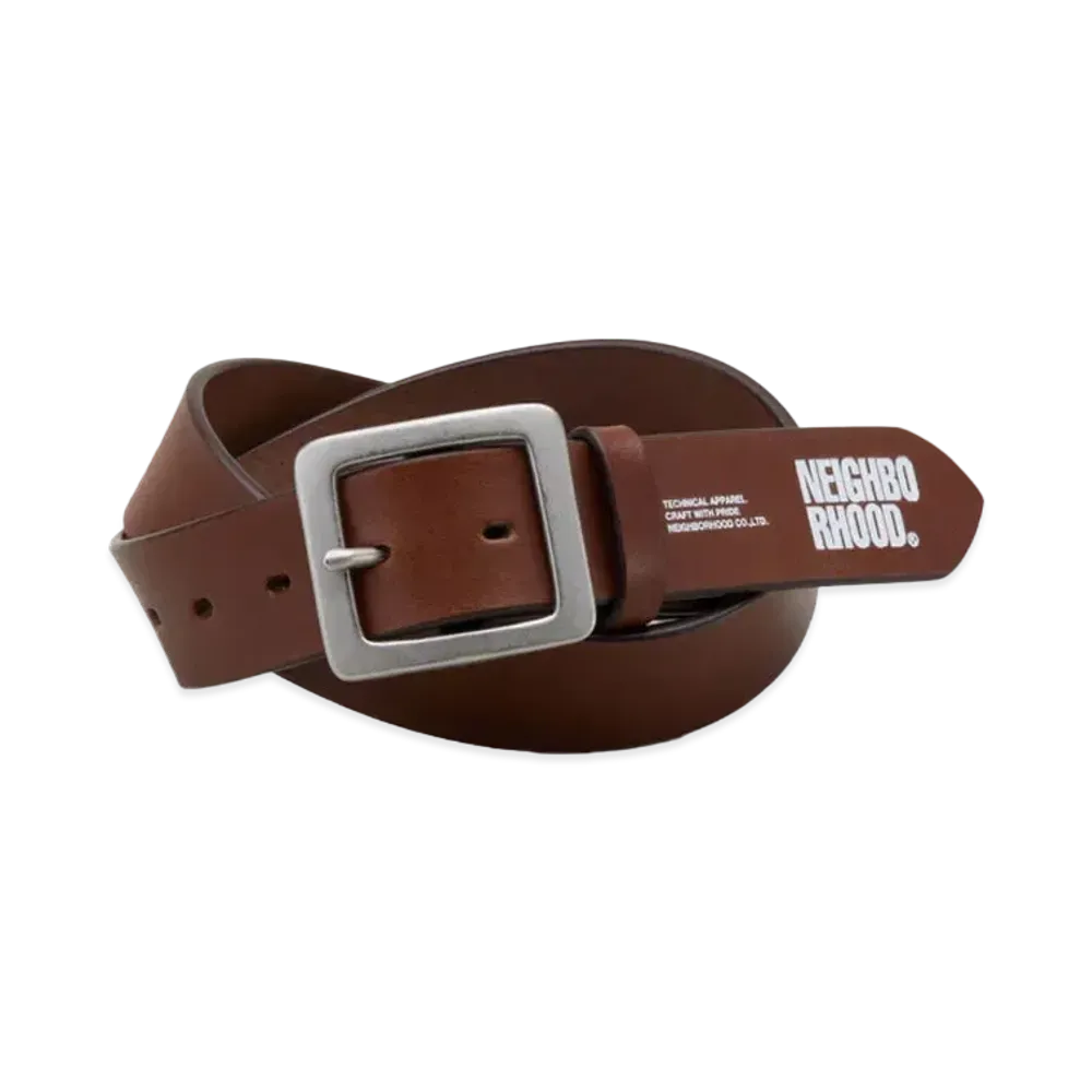 NEIGHBORHOOD Leather Wide Belt "Brown"