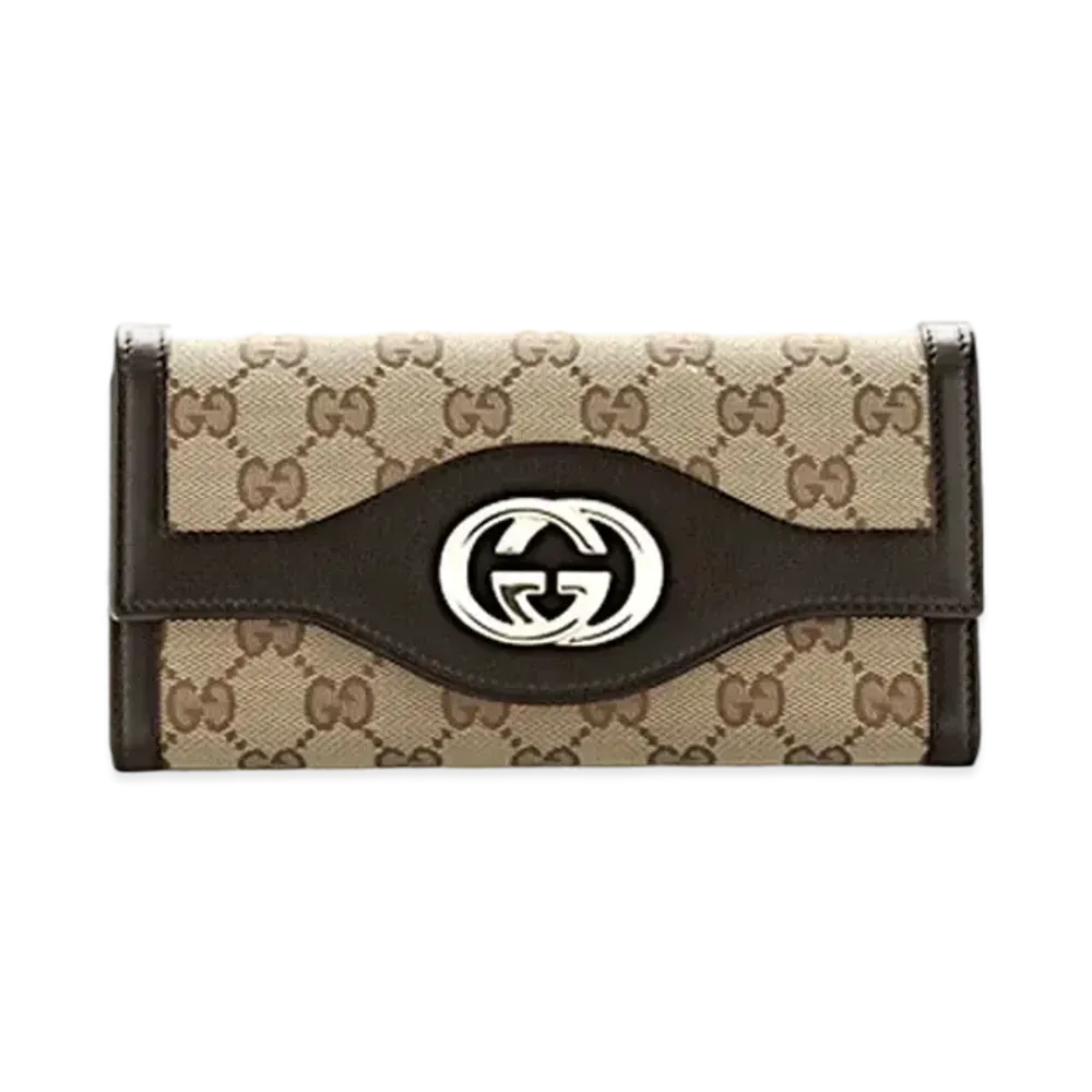 GUCCI GG Canvas Sukey Wallet "Beige"