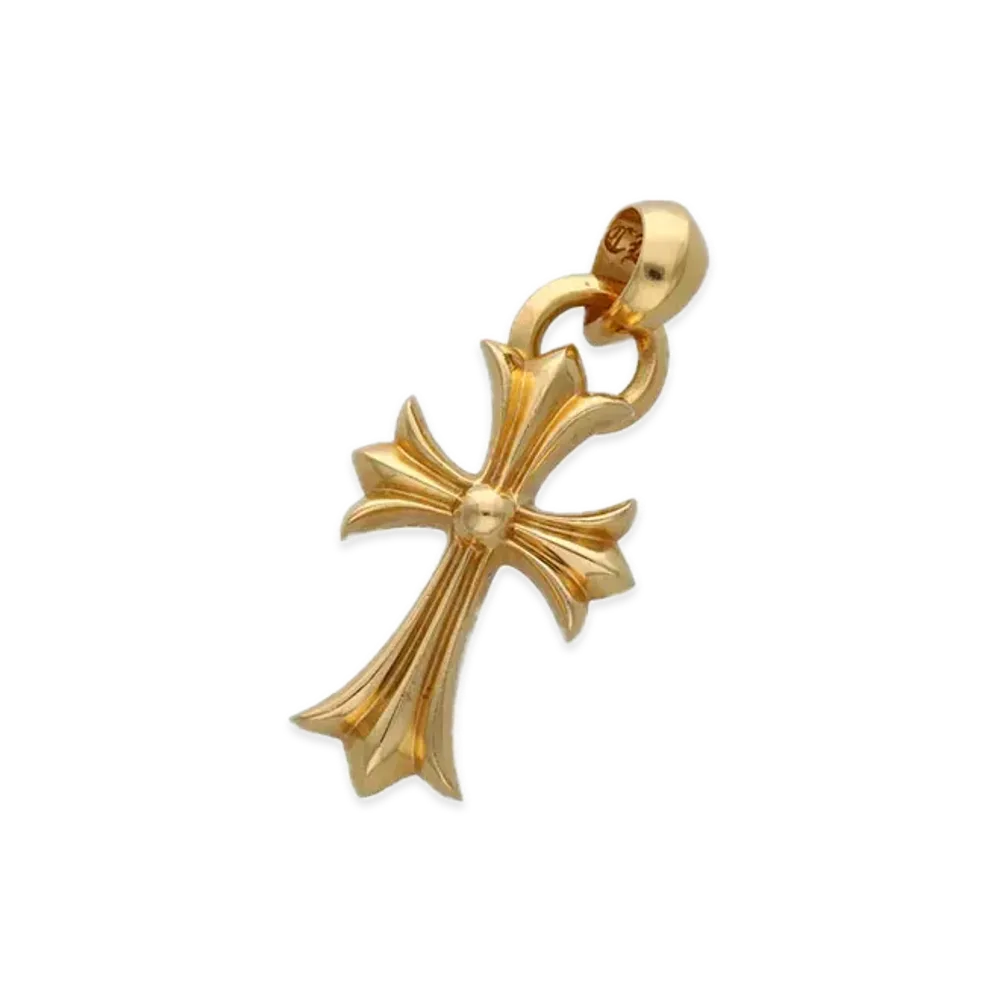 クロムハーツ 22K スモール CHクロス ウィズ ベイル ペンダント