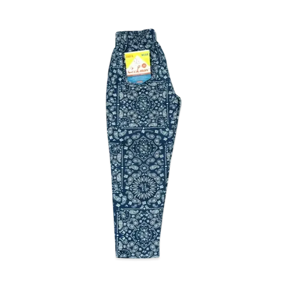 COOKMAN Chef Pants Paisley "Paisley/Navy"