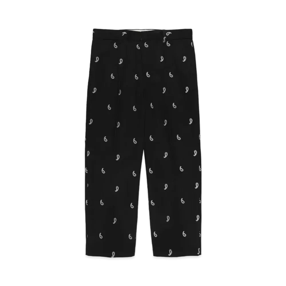 WACKO MARIA DICKIES / PAISLEY PLEATED TROUSERS "Black"