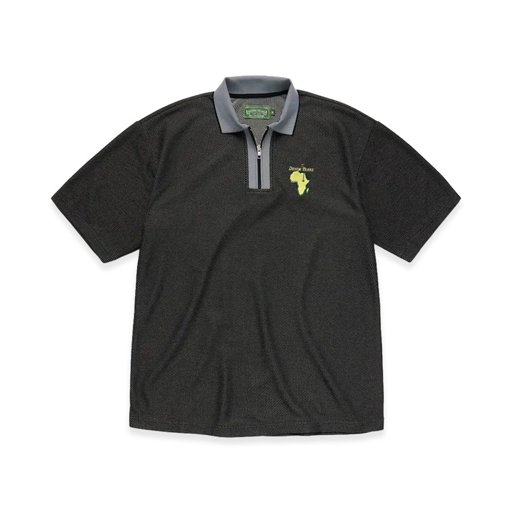 DENIM TEARS Masters Metallic Quarter-Zip Polo "Metallic"