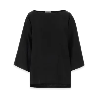 The Row Women's Linen Junia Blouse "Black"