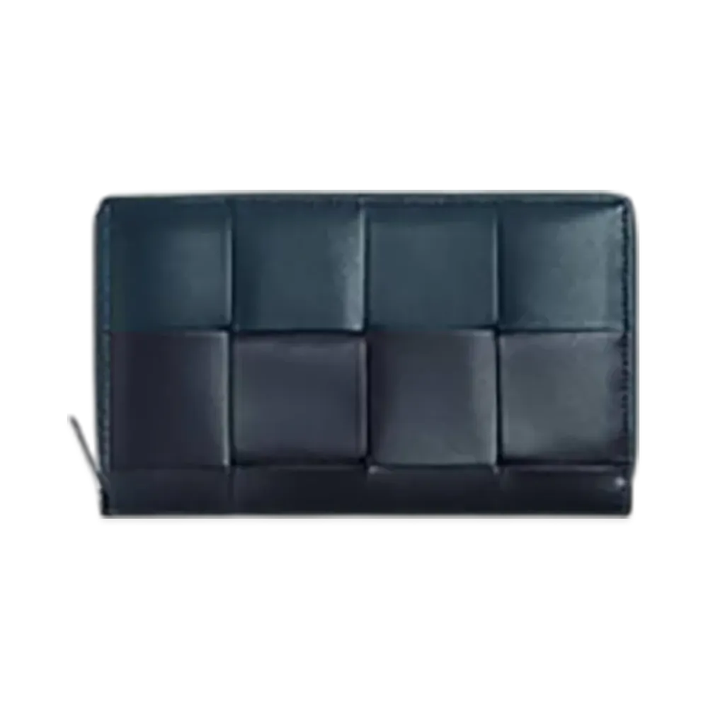 Bottega Veneta Cassette Zip Around Wallet "Deep Blue/Space/Shadow/Deep Blue"