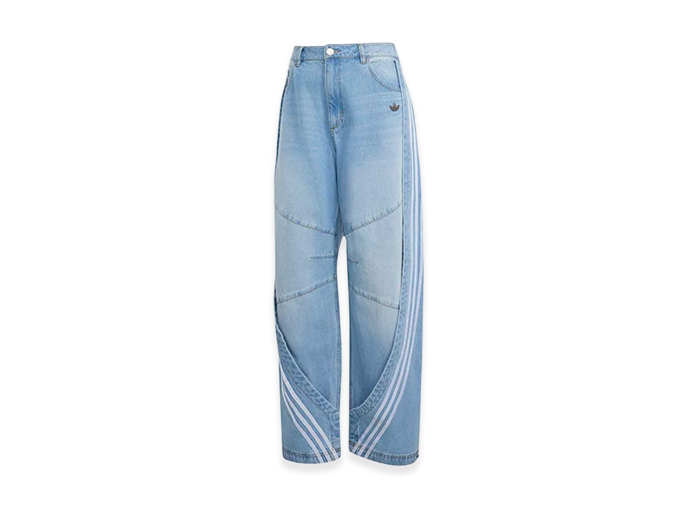 adidas Women's Adilenium 5.0 Banana Overlay Denim Pants "Light Blue"