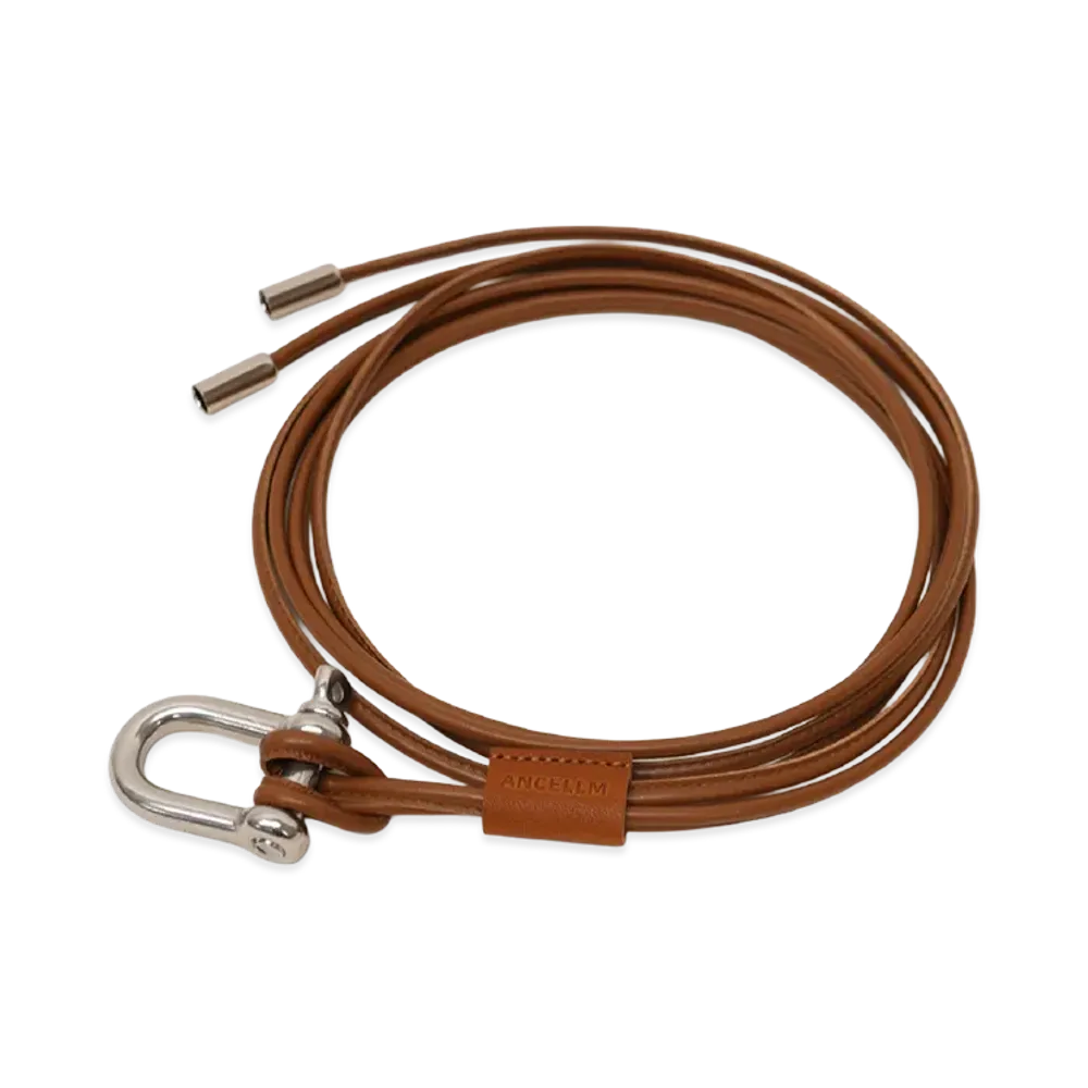 ANCELLM Leather Rope Belt "Brown"