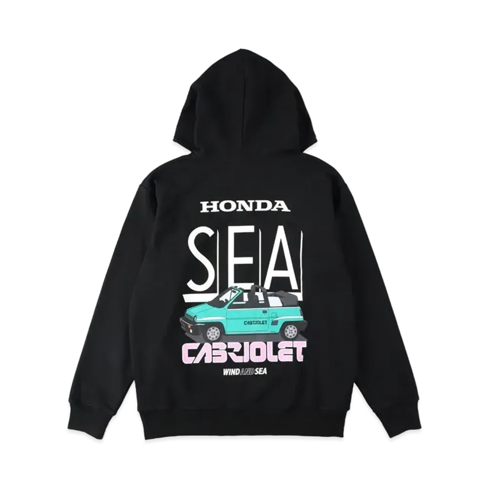 WIND AND SEA x HONDA -CITY CABRIOLET- HOODIE / "Black"
