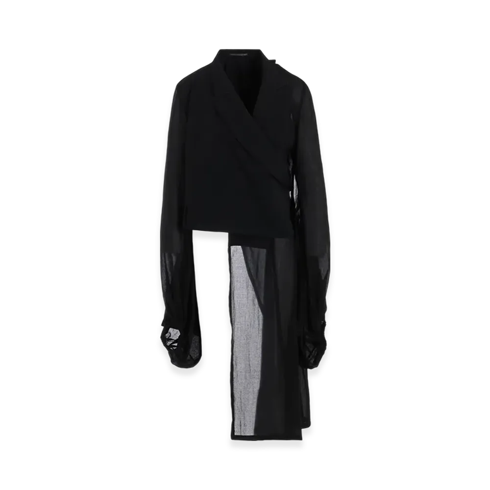 Yohji Yamamoto Balloon Sleeve Wrap Jacket "Black"
