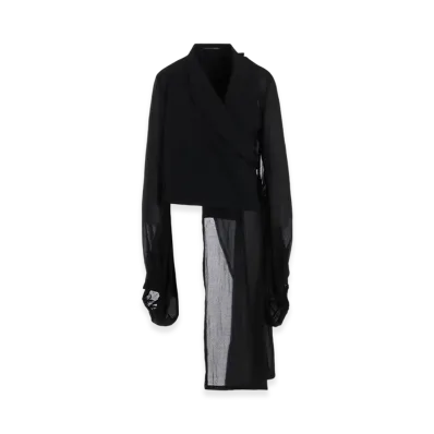 Yohji Yamamoto Balloon Sleeve Wrap Jacket "Black"