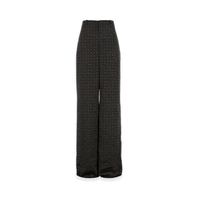 Saint Laurent Women's Pritned Satin Wide-Leg Pant "Printed"