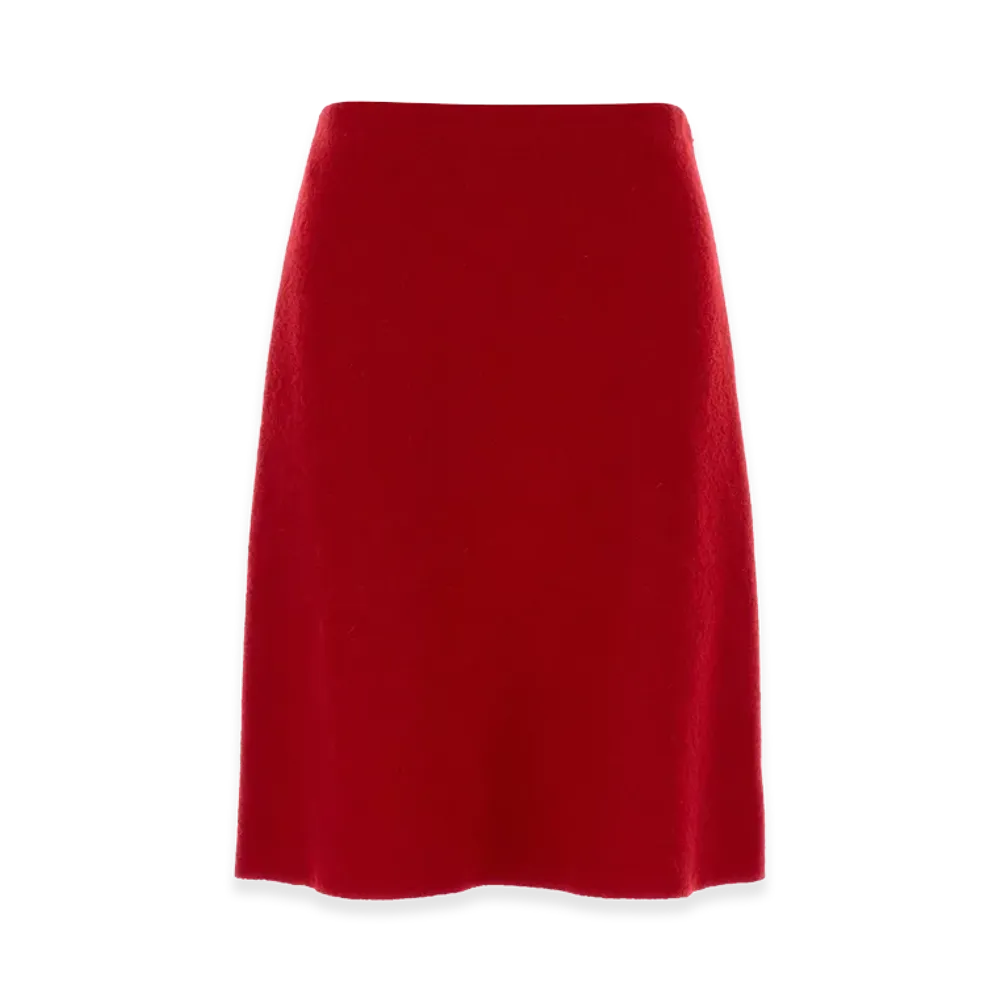 MIU MIU Women's Flannel Skirt "Red"