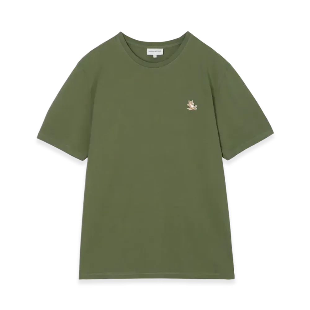 Maison Kitsune Chillax Fox Patch Regular T-Shirt "Military Green"