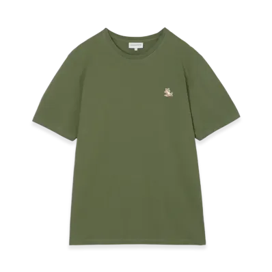 Maison Kitsune Chillax Fox Patch Regular T-Shirt "Military Green"