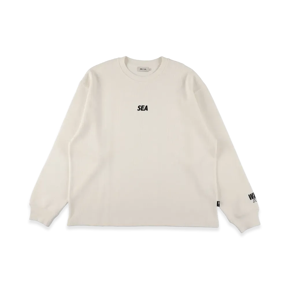 WIND AND SEA Heavy Waffle L/S Tee "Off White"