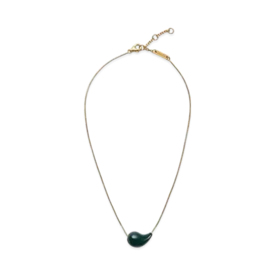Bottega Veneta Drop Necklace "Dark Green"