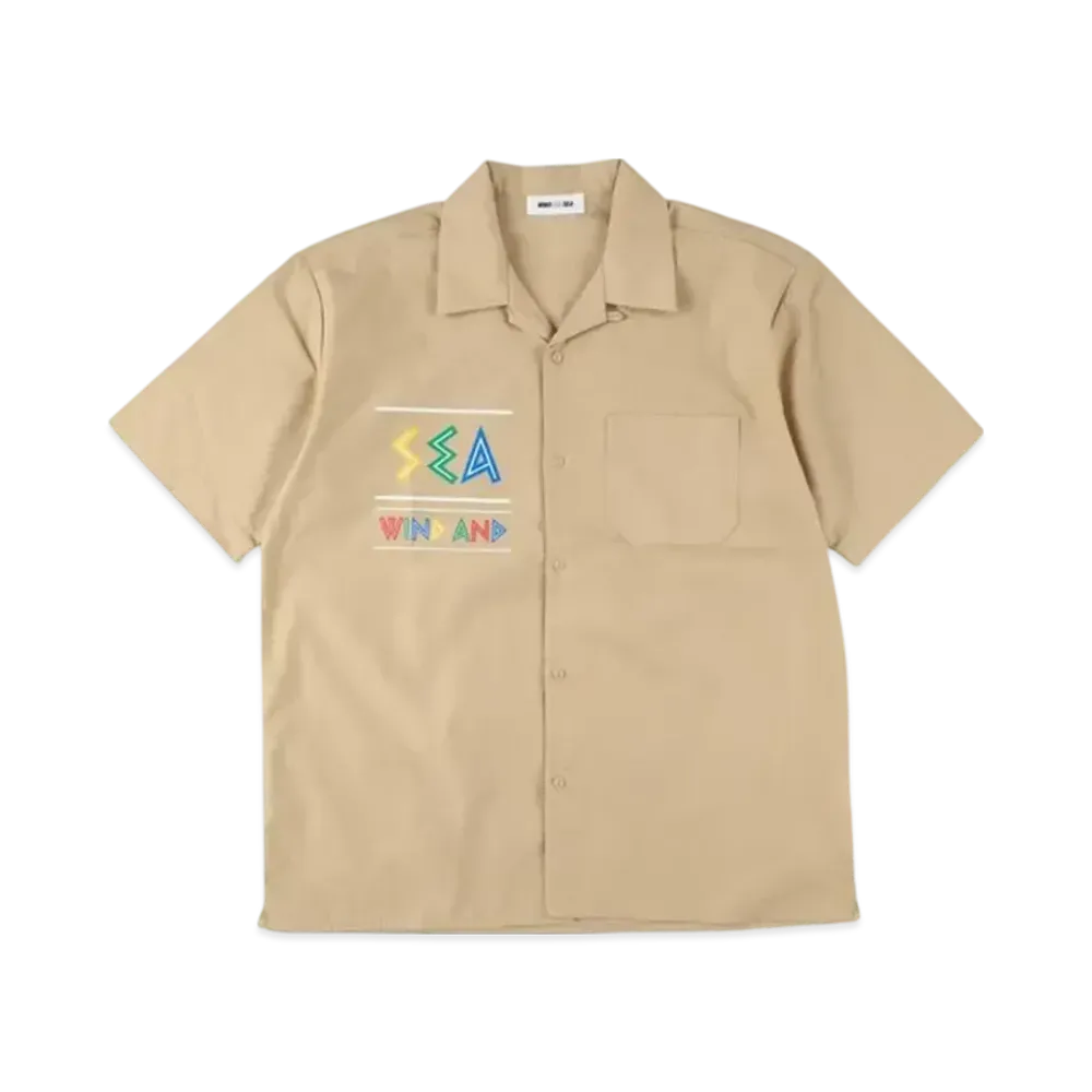 WIND AND SEA Zulu-Tongue S/S Open Collar Shirt "Beige"