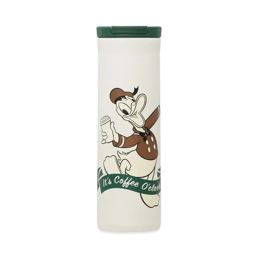STARBUCKS DISNEY Donald Flip Lid Stainless Bottle "White"