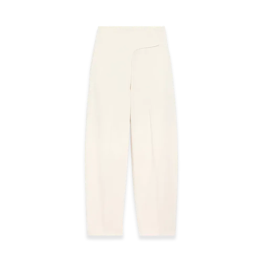 AMI PARIS Cotton Wrapped Belted Ballon Fit Jeans "White"