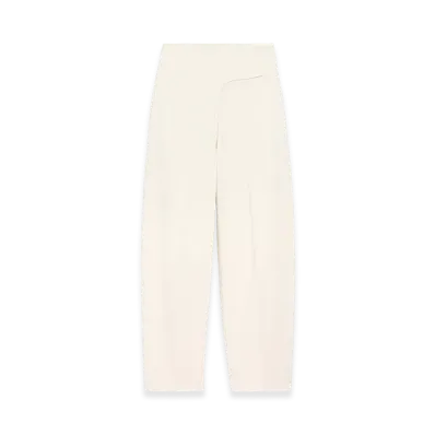 AMI PARIS Cotton Wrapped Belted Ballon Fit Jeans "White"