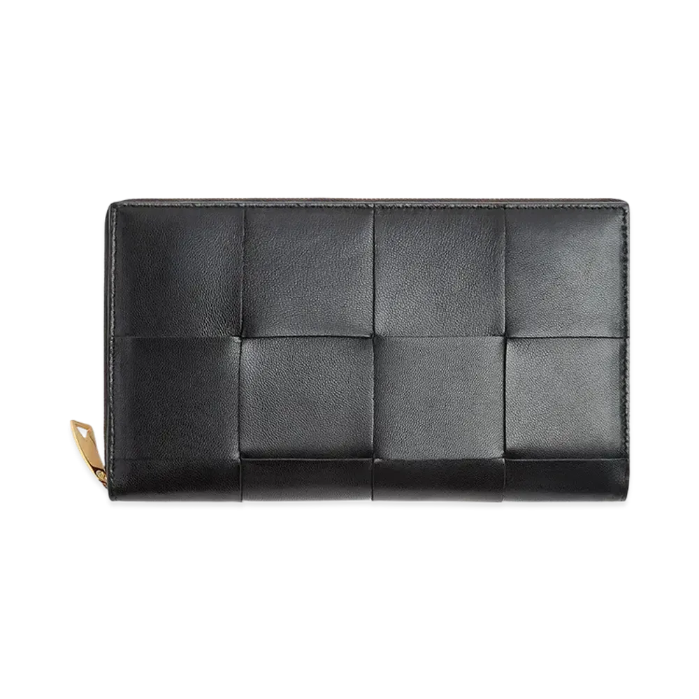 Bottega Veneta Cassette Zip Around Wallet "Black"
