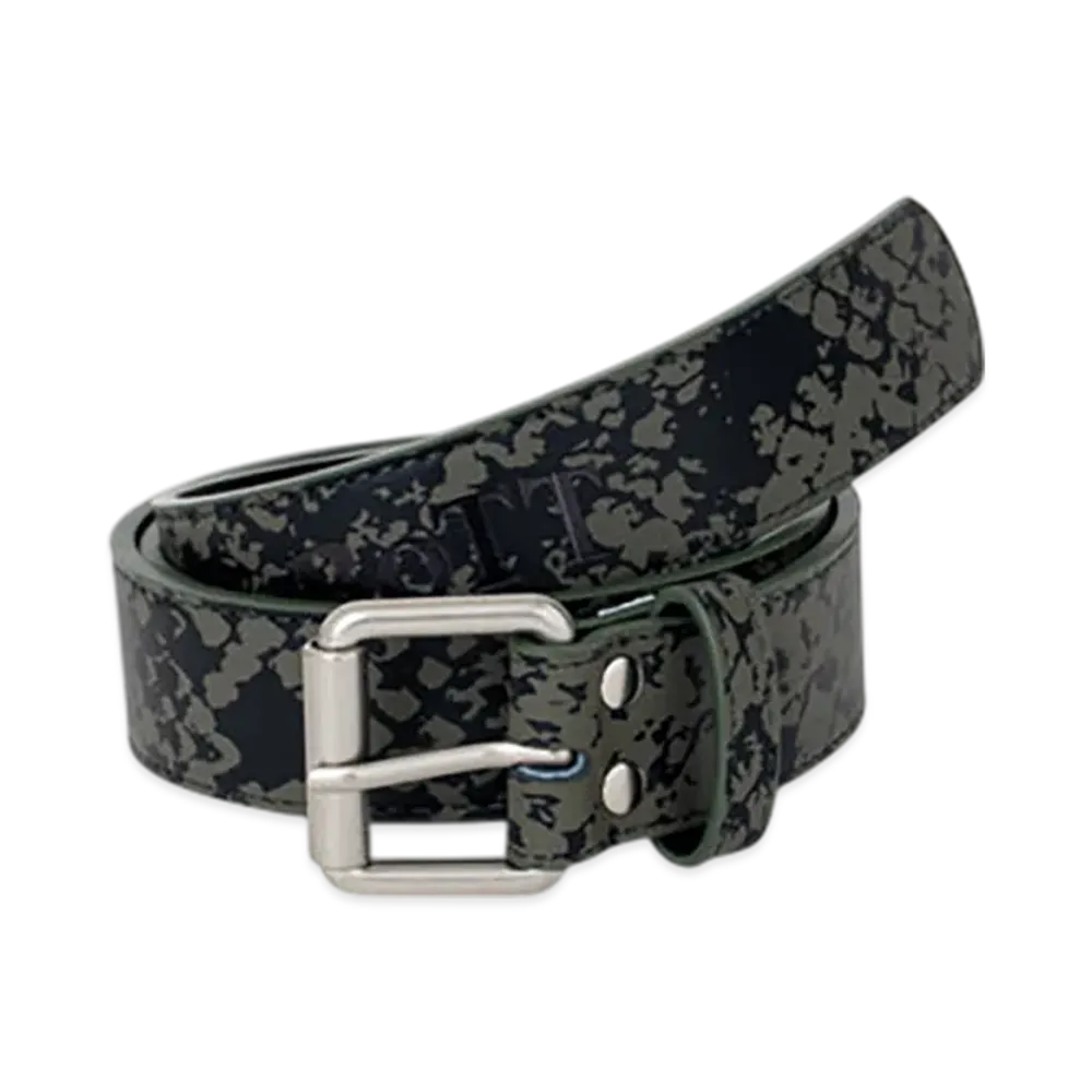 BoTT Python Printed Leather Belt "Olive"